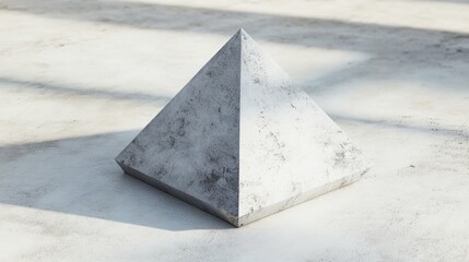 Wall Mural - Concrete Pyramid on Minimalist Surface