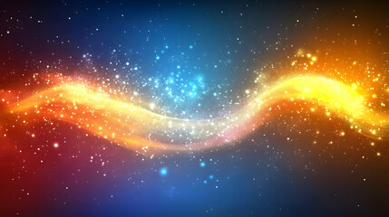 Wall Mural - abstract background with glittering star dust and golden sparkles