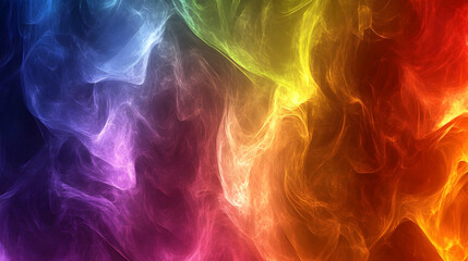 Poster - Abstract Colorful Swirling Smoke Background