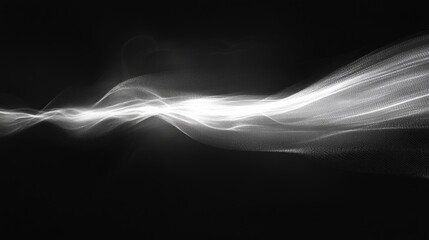 Sticker - Mesmerizing Abstract Light Wave in Black