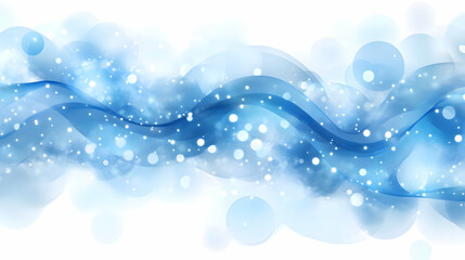 Wall Mural - abstract blue wave with glitter and bokeh