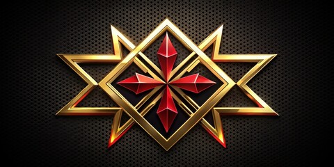 Wall Mural - gold star on black background