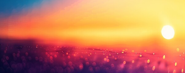 Sticker - Warm grainy gradient with a sunset effect, 4K hyperrealistic photo