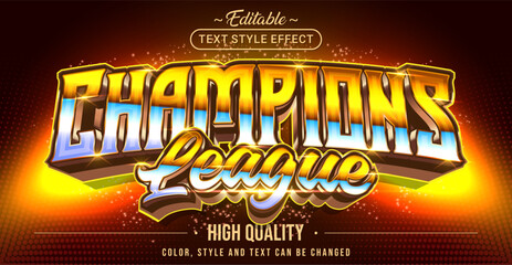 Aufkleber - Editable text style effect - Champions League text style theme.