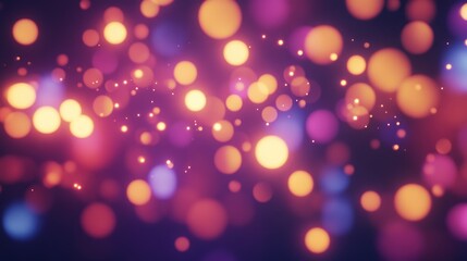 Aufkleber - Abstract light bokeh background featuring a 3D cartoon rendering of defocused light dots