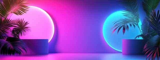 Poster - Minimalist geometric background design 3D illustration and rendering