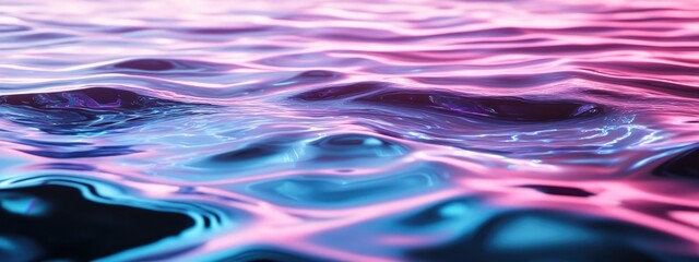 Leinwandbilder - Water surface featuring a creative geometric design rendered in 3D Digital artwork