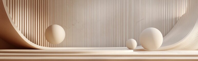 Poster - Abstract 3D rendering mock up display for product showcasing minimalist design concept geometric backdrop product presentation