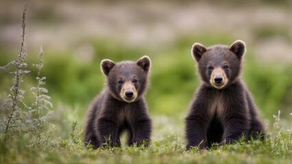 Poster - brown bear in the forest