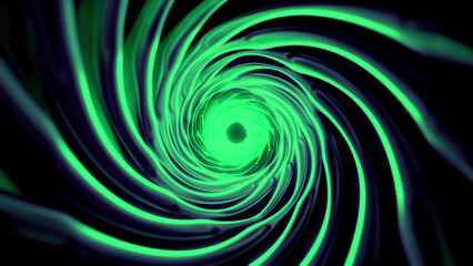 Aufkleber - Abstract green vortex spinning background. Design. Hypnotic rotating colorful helix.