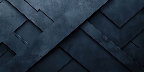 Abstract geometric pattern with overlapping blue metallic panels