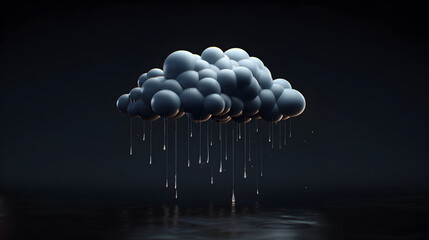 Dark Cloud Rain elements icon 3D Cartoon