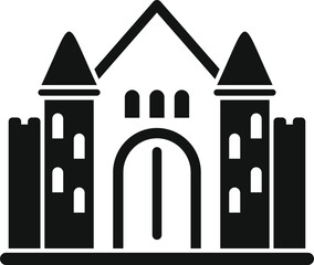 Sticker - Simple vector illustration of a medieval castle with high towers