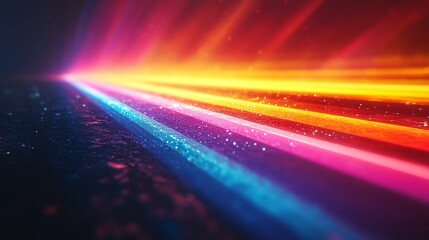 Vibrant light streaks create a dynamic visual effect, suitable for backgrounds or futuristic themes in digital art.