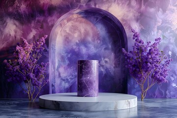 Canvas Print - Serene Purple Elegance: A Stunning Display of Color and Form