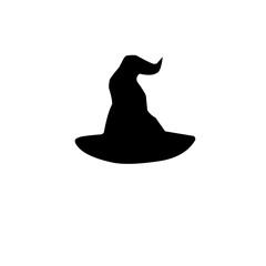 Canvas Print - Halloween Witch Hat Silhouette