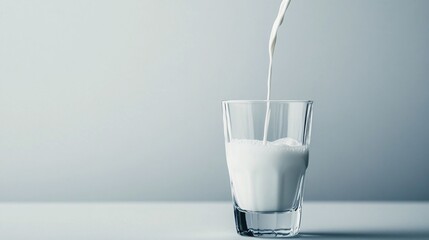 milk pouring into a glass