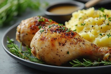 Sticker - roasted chicken with mashed potato