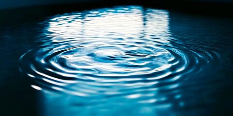 Poster - A close up of water ripples in a pool of water