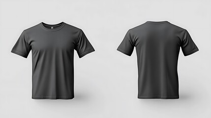 Black T Shirt Mockup   Front and Back View