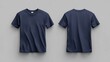© abangaboy - Navy Blue T Shirt Mockup   Front and Back View