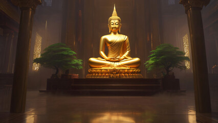 golden buddha statue