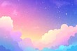 © Pangestu - A pastel pink, purple, and blue gradient background with stars