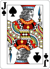 Leinwandbilder - Jack of Spades Design from Deck of Playing Cards