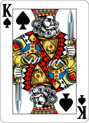 Leinwandbilder - King of Spades Design from Deck of Playing Cards