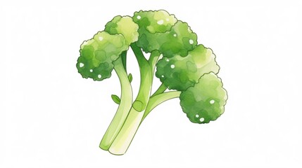 Wall Mural - A close up of a green broccoli