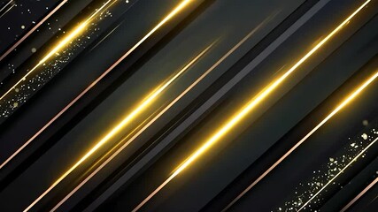 Wall Mural - A black and gold background with a gold stripe