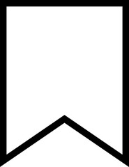 Poster - Bookmark, Favourite Line Vector Icon. Premium Quality Design Element For Mobile app and Website. Save ribbon vector illustration button isolated on transparent background. Social media and ui symbol.