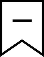 Poster - Bookmark, Favourite Line Vector Icon. Premium Quality Design Element For Mobile app and Website. Save ribbon vector illustration button isolated on transparent background. Social media and ui symbol.