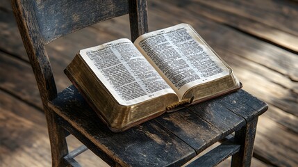 Holy Bible Illuminated by Light