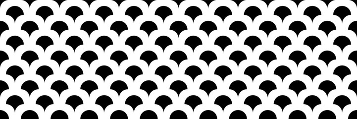 Poster - horizontal seamless of black leaves design for pattern and background.