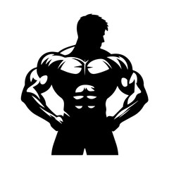 Wall Mural -  body builder man vector illustration