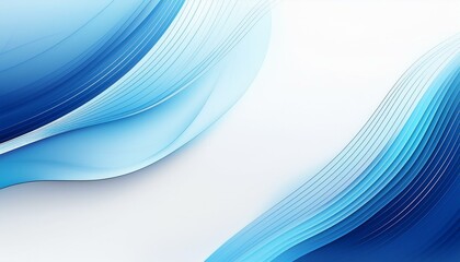 Poster - Abstract blue wave lines pattern on a white background with space for your text. Abstract light blue and white wave background. Modern simple overlay curve layer template graphic elements. 