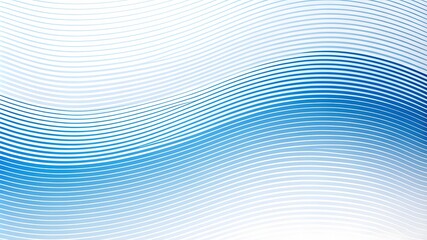 Poster - Abstract blue wave lines pattern on a white background with space for your text. Abstract light blue and white wave background. Modern simple overlay curve layer template graphic elements. 