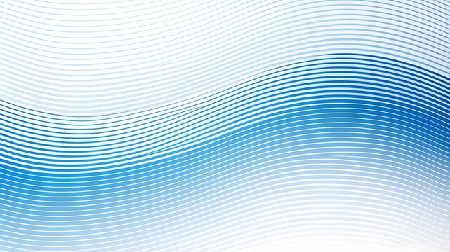 Abstract blue wave lines pattern on a white background with space for your text. Abstract light blue and white wave background. Modern simple overlay curve layer template graphic elements. 