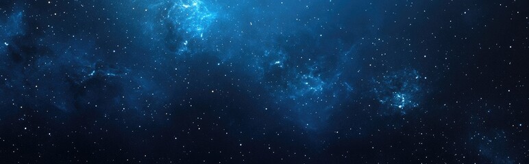 Wall Mural - Dark blue space with a starry sky background in 3D cartoon rendering