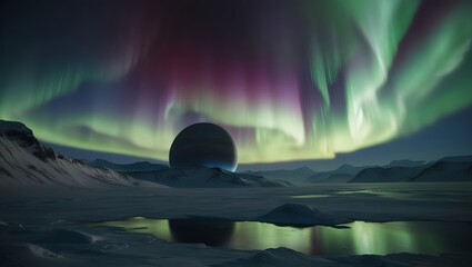 Wall Mural - space technology ,nebula nexus , planetary system concept