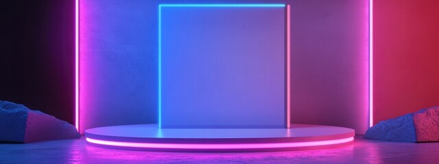 Poster - Luxury podium with a cosmetic background for branding and product display 3D rendering illustration