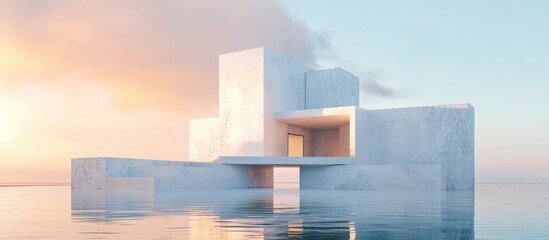 Minimalist Surreal 3D Architectural Rendering