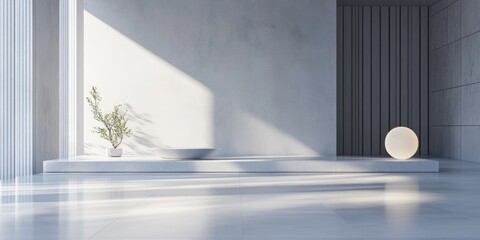 Aufkleber - Elegant minimalistic background 3D illustration 3D rendering