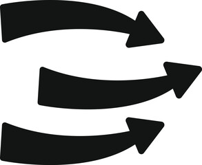 Poster - This is an illustration of three black arrows pointing to the right