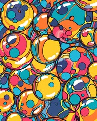 abstract colorful bubble pattern illustration