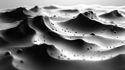 Aufkleber - Abstract representation of textured surfaces resembling mountains in monochrome tones illuminated by soft light