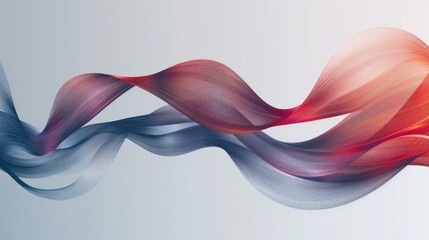 Wall Mural - Abstract colorful waves in red, purple, and blue on a white background. Background image of digital wave with vibrant color with dark background. Fluid design for backgrounds and print. AIG51.