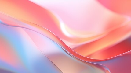 Poster - Abstract pink and blue waves