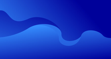 Sticker - Blue waves background vector. Fluid gradient shapes composition. Futuristic design concept. Trendy color art.	
